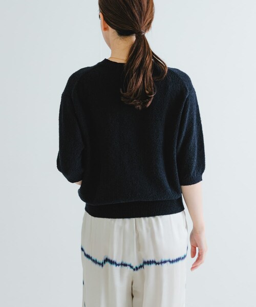 URBAN RESEARCH(アーバンリサーチ)の「ブークレハーフスリーブニット(ニット/セーター・レディース・NAVY/RED/OFF・FREE)」の16枚目の写真