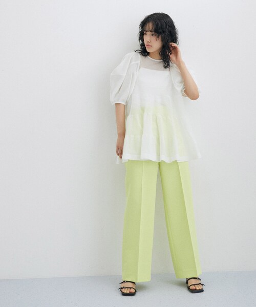 ADAM ET ROPE'（アダムエロペ）の「【Comfort embracement】別注 チュニック（シャツ/ブラウス・レディース・ブラック/ホワイト・F）」の18枚目の写真