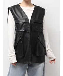Ungrid | フェイクレザーベスト(ベスト)