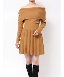 EATME | BACKレースアップワンショルニットワンピース(ワンピース)