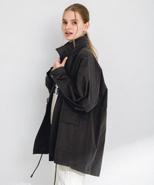 URBAN RESEARCH Sonny Label（アーバンリサーチサニーレーベル）の「ミリタリーナイロンブルゾン（ブルゾン・レディース・チャコール/アイボリー/カーキ・FREE）」の15枚目の写真