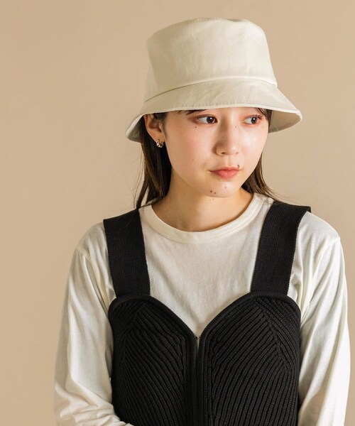 SMELLY（スメリー）の「コットンリボンバケットハット（ハット・レディース・BLK/IVO・-）」の13枚目の写真