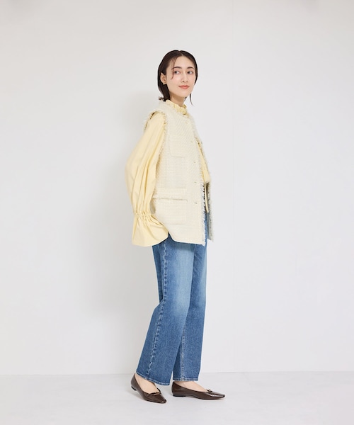 ROPE'（ロペ）の「ミックスツイードジレベスト（ベスト・レディース・ブラック系/オフホワイト/ネイビー・F）」の12枚目の写真