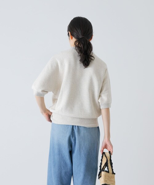 かぐれ（カグレ）の「コットンリヨセル半袖スウェット（スウェット・レディース・LIGHT GRAY/OATMEAL/NAVY・Free）」の16枚目の写真
