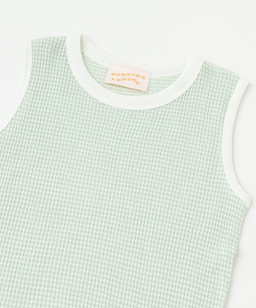 URBAN RESEARCH ROSSO（アーバンリサーチロッソ）の「CaRouseLamBRa　NO-SLEEVE PACK WHITE BORDER（タンクトップ・レディース・WHITEGREEN/WHITELATTE/WHITEGRAPE・OS）」の14枚目の写真