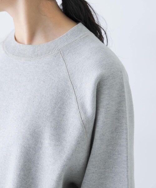 かぐれ（カグレ）の「コットンスウェットニット（ニット/セーター・レディース・LIGHT GRAY/DARK NAVY・Free）」の14枚目の写真