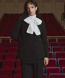 Callarus | 【入学式・卒業式・フォーマル】＜単品＞ストレッチレイヤーデザインテーラードジャケット＜大きいサイズ有＞〔Callarus〕(テーラードジャケット)