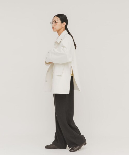 KBF（ケイビーエフ）の「ポケットディティールジャケット（テーラードジャケット・レディース・OFF/GREIGE/CHARCOAL・One）」の15枚目の写真