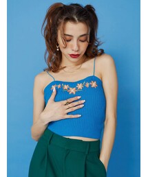 EVRIS | Embroideryニットキャミトップス(キャミソール)
