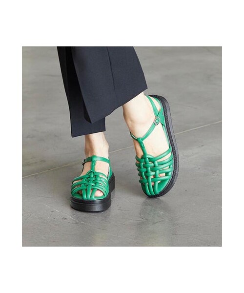 noyau(ノヤウ)の「ノヤウ noyau ナローストラップグルカサンダル (サンダル・レディース・BL/GR/IV・S/22.5cm/M/23.5cm/L/24.5cm/LL/25cm)」の4枚目の写真