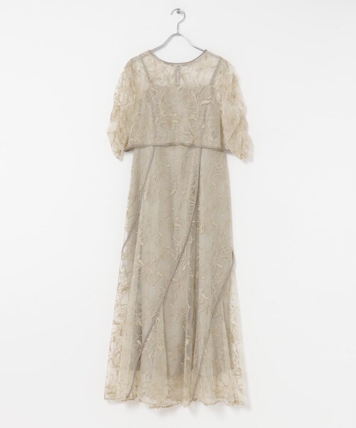 URBAN RESEARCH ROSSO（アーバンリサーチロッソ）の「エンブロダリーレースレイヤードドレス（ワンピース・レディース・GREEN/BLACK・FREE）」の18枚目の写真