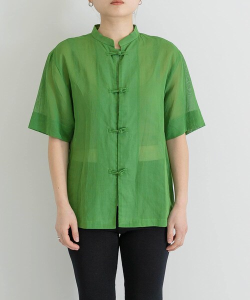 URBAN RESEARCH(アーバンリサーチ)の「WANDERUNG China Shirts(シャツ/ブラウス・レディース・65:orange/45:Green・FREE)」の8枚目の写真