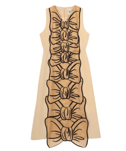【KLOSET】SLEEVELESS RIBBON DRESS