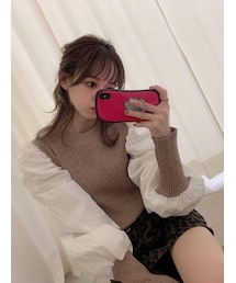 dazzlin | ギャザースリーブリブベストトップス(ニット/セーター)