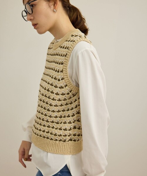 ROPE'(ロペ)の「【洗える】布帛コンビシャツカットソー(Tシャツ/カットソー・レディース・ブラック/ホワイト・F)」の6枚目の写真