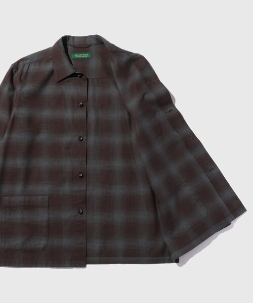 ADAM ET ROPE'(アダムエロペ)の「FLANNEL CHECK COVERALL(カバーオール・メンズ・グリーン系・L/M/S)」の22枚目の写真