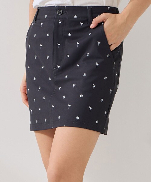 ROPE'（ロペ）の「小紋総柄プリントAラインスカート/UV・接触冷感（デニムスカート・レディース・ブラック/ホワイト/ベージュ・L/M/S）」の19枚目の写真