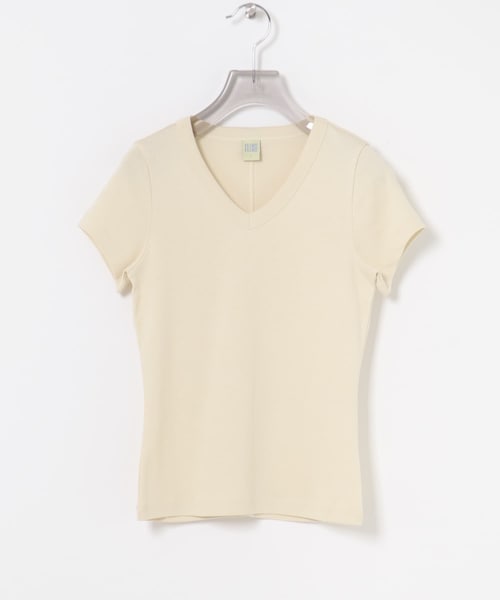 URBAN RESEARCH(アーバンリサーチ)の「FLORE FLORE JILL BABY T-SHIRTS(Tシャツ/カットソー・レディース・WHITE/BLACK/OFF WHITE/EVERGREEN/STRAW/MULBERRY・S)」の3枚目の写真