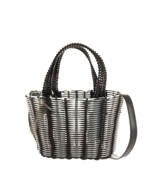 dazzlin（ダズリン）の「【ル・ベルニ】CHAISE MINI BASKET（かごバッグ・レディース・ブルー/ホワイト/イエロー/ブラック・F）」の2枚目の写真