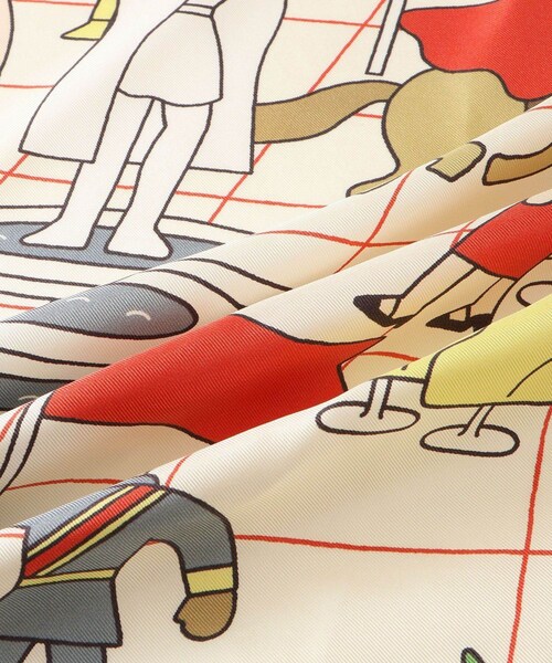 ROPE'(ロペ)の「【4 ARTIST for ROPE'】コラボ シルクスカーフ/Lサイズ(バンダナ/スカーフ・レディース・ダークグリーン/サックス/レッド/ピンク・F)」の17枚目の写真