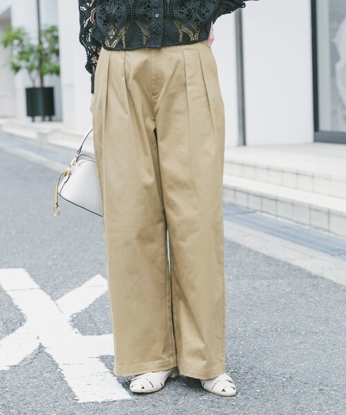 ITEMS URBANRESEARCH(アイテムズ アーバンリサーチ)の「『イージーケア』ストレッチチノパンツ(楽着シリーズ)(チノパンツ・レディース・CML/L.BEG/NVY・S/M)」の14枚目の写真