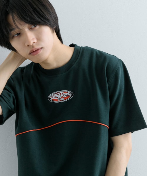 SENSE OF PLACE by URBAN RESEARCH(センスオブプレイスバイアーバンリサーチ)の「ブロックドデザインTシャツ(5分袖)(Tシャツ/カットソー・メンズ・BLK×WHT/GRN×ORG/BLU×YEL・M/L)」の16枚目の写真