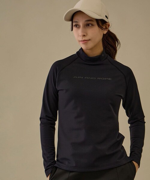 ROPE'（ロペ）の「【NOIR】ウォームキーパーハイネック長袖トップス/保温（Tシャツ/カットソー・レディース・ブラック/チャコール/ホワイト/ベージュ系・L/M/S）」の16枚目の写真