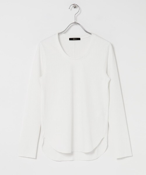 URBAN RESEARCH ROSSO（アーバンリサーチロッソ）の「Uネックリブプルオーバー（Tシャツ/カットソー・レディース・OFF WHITE/RED/BLACK・FREE）」の8枚目の写真