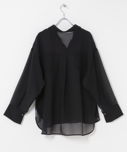 URBAN RESEARCH ROSSO（アーバンリサーチロッソ）の「シアースキッパーシャツ（シャツ/ブラウス・レディース・OFF/BLACK/SAX/YELLOW・Free）」の10枚目の写真