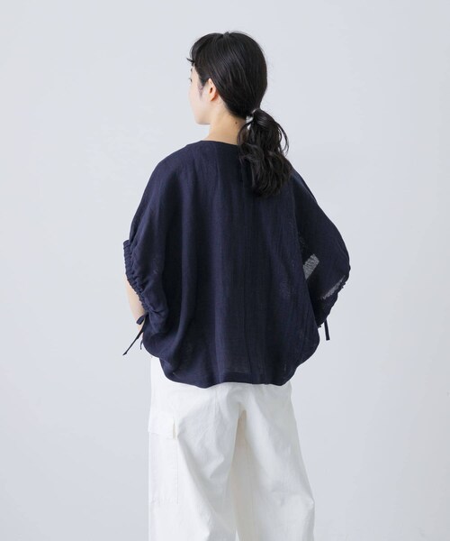 かぐれ（カグレ）の「パナマギャザースリーブプルオーバー（その他トップス・レディース・IVORY/NAVY・FREE）」の20枚目の写真