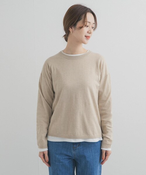 URBAN RESEARCH DOORS（アーバンリサーチドアーズ）の「レイヤードSETプルオーバー（ニット/セーター・レディース・GRAY/ORANGE/NAVY/BEIGE/MINT・Free）」の21枚目の写真