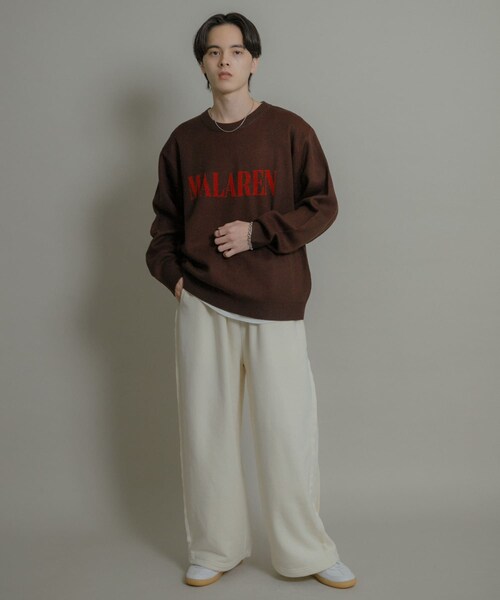 SENSE OF PLACE by URBAN RESEARCH（センスオブプレイスバイアーバンリサーチ）の「ロゴグラフィッククルーネックニット（ニット/セーター・メンズ・BLACK/BROWN/GREIGE・M/L）」の16枚目の写真