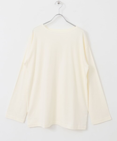 かぐれ（カグレ）の「ボートネックロングカットソー（Tシャツ/カットソー・レディース・OFF/L.GRAY/NAVY・Free/FREE）」の12枚目の写真