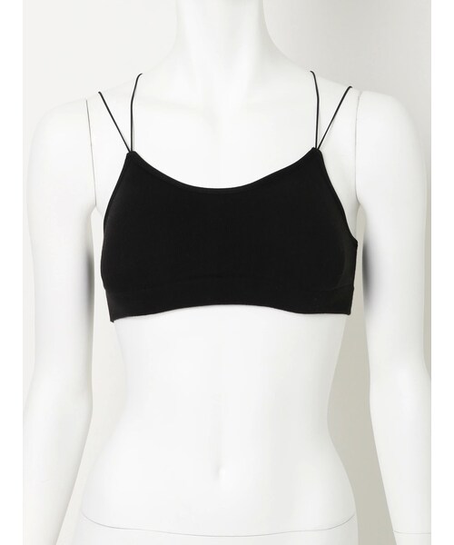 MERCURYDUO（マーキュリーデュオ）の「カップ付チューブトップ（キャミソール・レディース・オフホワイト/ブラック・F）」の2枚目の写真
