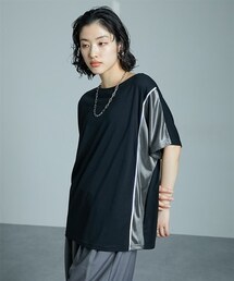Soiunique | サイド配色切替ゆったりサイズ半袖Tシャツ ［Soiunique］(Tシャツ/カットソー)