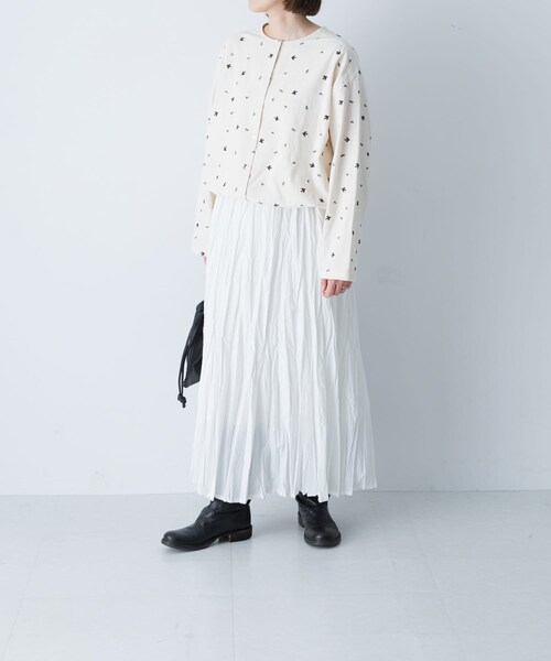 かぐれ（カグレ）の「コットンクリンクルスカート（スカート・レディース・OFF/GRAY/BLACK・Free）」の8枚目の写真