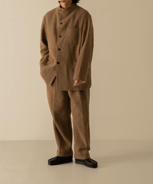 URBAN RESEARCH（アーバンリサーチ）の「A PRESSE　Tweed Hunting Jacket（テーラードジャケット・メンズ・BROWN/NAVY・2/3）」の7枚目の写真