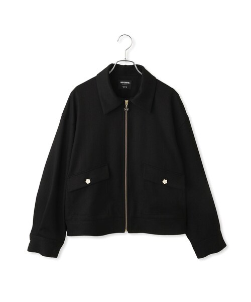 VIS(ビス)の「【MARY QUANT×VIS】ジップアップブルゾン(ブルゾン・レディース・ブラック/ブラック系・F)」の11枚目の写真