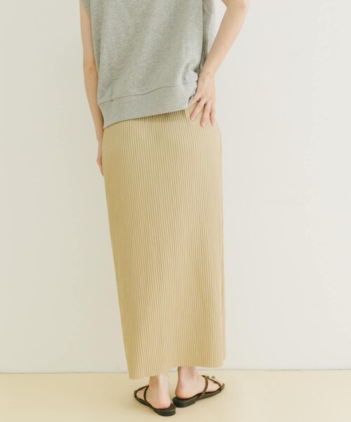 ITEMS URBANRESEARCH（アイテムズ アーバンリサーチ）の「セルフカットプリーツスカート（スカート・レディース・BEG/GRN/CHA・FREE）」の18枚目の写真