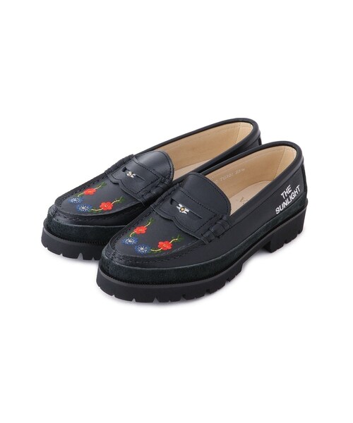 ADAM ET ROPE'(アダムエロペ)の「【KYOU for ADAM ET ROPE】SKOOL Type.2 EXTRALIGHT Exclusive Embroidered Coin Loafers by HARUTA(ローファー・レディース・ブラック・22.5/23/23.5/24)」の10枚目の写真