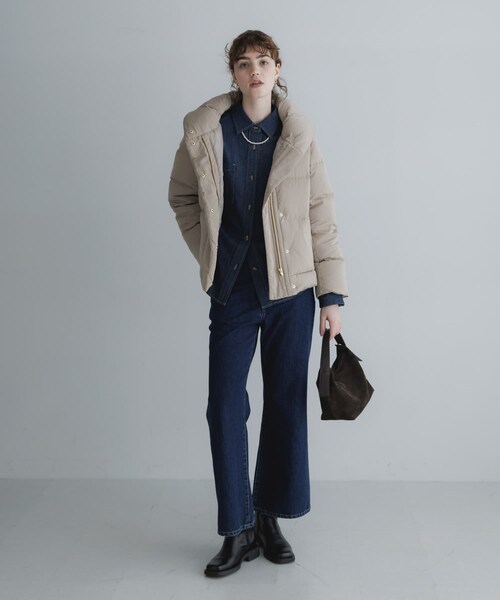 URBAN RESEARCH Sonny Label（アーバンリサーチサニーレーベル）の「撥水ショールカラーミディダウンコート（その他アウター・レディース・ブラック/グレージュ/ネイビー・Free）」の19枚目の写真