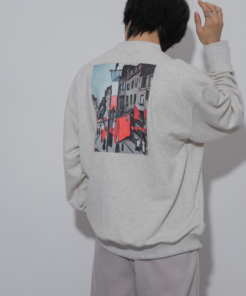 SENSE OF PLACE by URBAN RESEARCH（センスオブプレイスバイアーバンリサーチ）の「『別注』Albert Marquet ロゴスウェット（スウェット・メンズ・GRAY/BLACK/GREEN・M/L）」の4枚目の写真