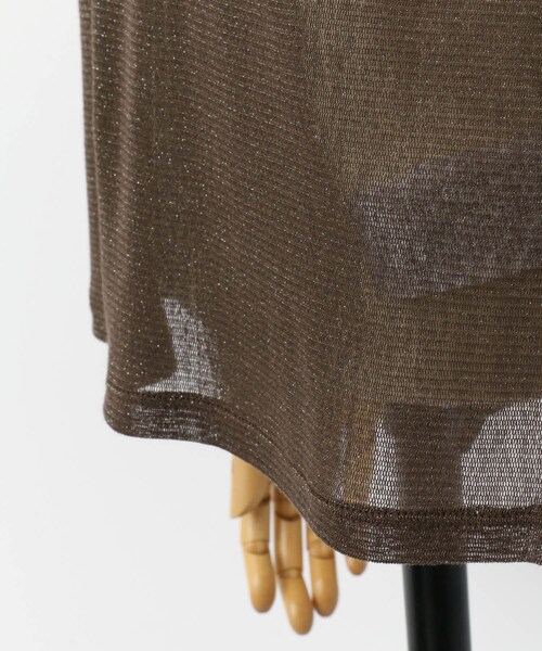 URBAN RESEARCH ROSSO（アーバンリサーチロッソ）の「ラメチュールタンクトップ（タンクトップ・レディース・OFF WHITE/BROWN・FREE）」の9枚目の写真