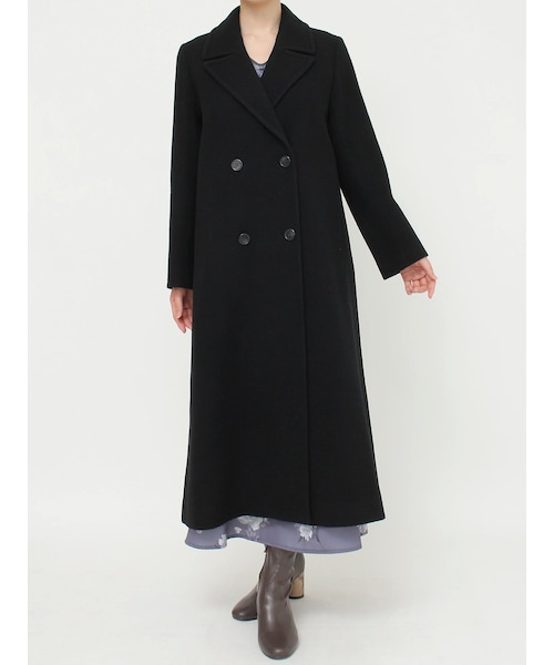 MERCURYDUO ウールチェスターコート ブラック M