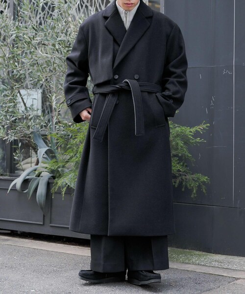SENSE OF PLACE by URBAN RESEARCH(センスオブプレイスバイアーバンリサーチ)の「『わたべ×SOP』ダブルロングコート(チェスターコート・メンズ・GRAY/BLACK・M/L)」の7枚目の写真