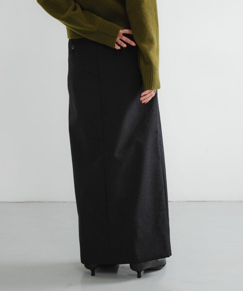 URBAN RESEARCH（アーバンリサーチ）の「new basic　BRADFORD WOOL SKIRT（スカート・レディース・BLACK/BROWN・36/38/40）」の5枚目の写真