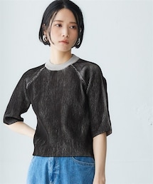 Soiunique | 配色編みUネックニットトップス ［Soiunique］(ニット/セーター)