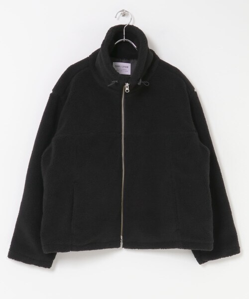 URBAN RESEARCH DOORS（アーバンリサーチドアーズ）の「FORK&SPOON　スタンドカラーボアブルゾン（ブルゾン・レディース・BLACK/BEIGE・1）」の10枚目の写真