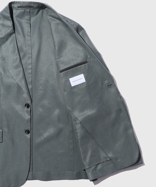 ADAM ET ROPE'（アダムエロペ）の「キュプラコットン　シングルジャケット（テーラードジャケット・メンズ・ブラック/チャコール・L/M）」の18枚目の写真
