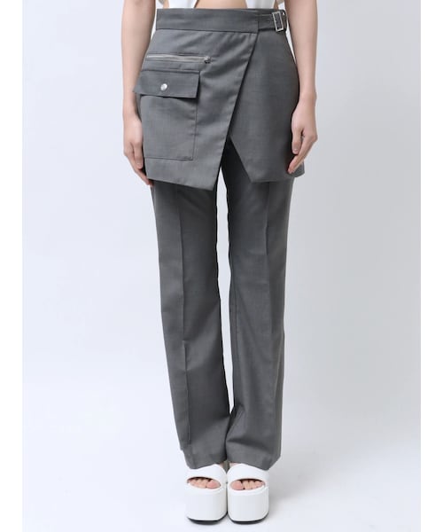 EMODA（エモダ）の「2WAYポケットスカートパンツ（その他パンツ・レディース・グレー/ブラック/ブラウン/ライトミックス・S/M）」の18枚目の写真